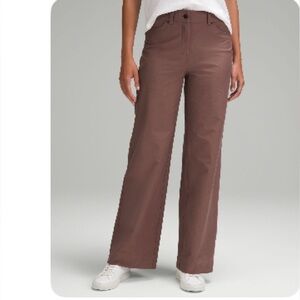 Lululemon City Sleek 5 Pocket High Rise Wide Leg Pant Dark Oxide size 27